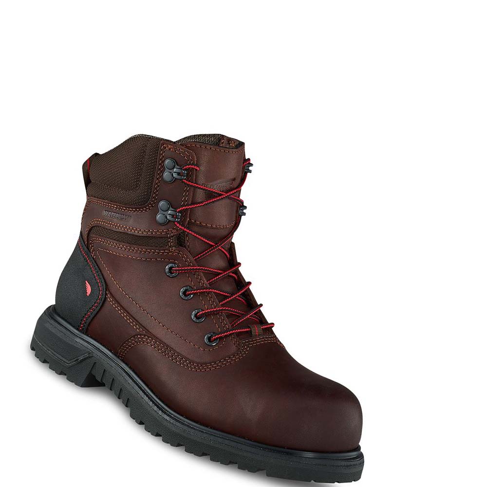 Red Wing Brnr XP 6-inch Waterproof Women\'s Safety Boots Burgundy | ZA 143MQZ